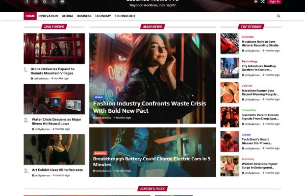 قالب جذاب وردپرس وبلاگی Essence News WordPress